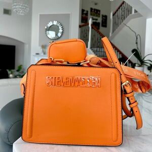 Steve Madden Bevelyn Convertible Crossbody Bag- Orange